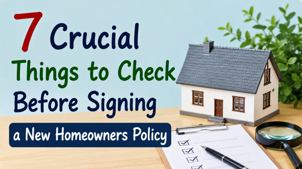 7 Crucial Things to Check Before Signing a New Homeowners Policy