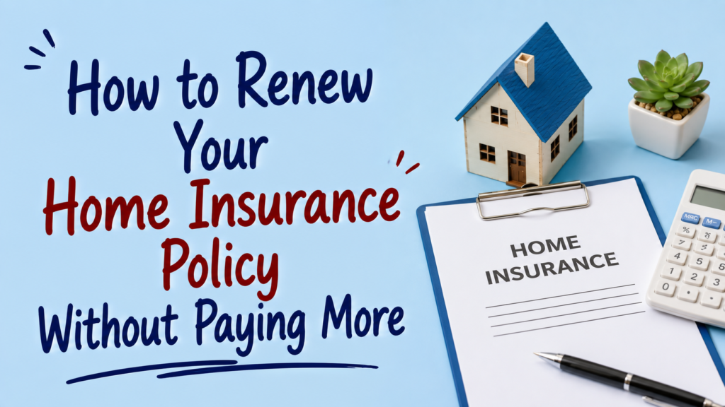 How to Renew Your Home Insurance Policy Without Paying More