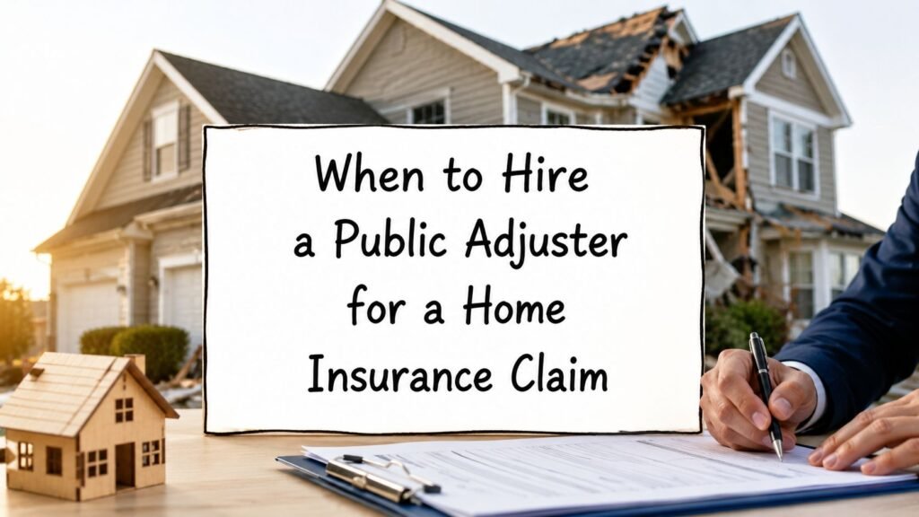 When to Hire a Public Adjuster for a Home Insurance Claim
