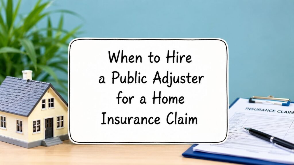 When to Hire a Public Adjuster for a Home Insurance Claim