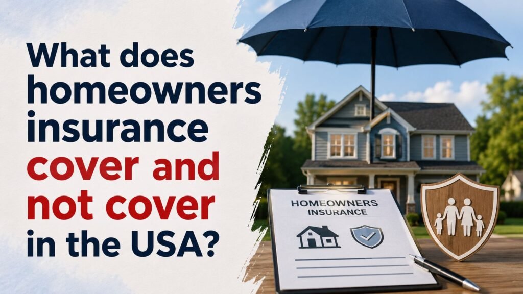 What does homeowners insurance cover and not cover in the USA?
