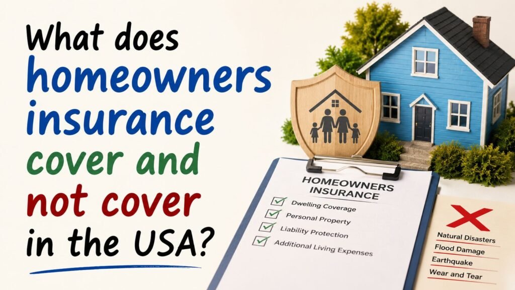 What does homeowners insurance cover and not cover in the USA?