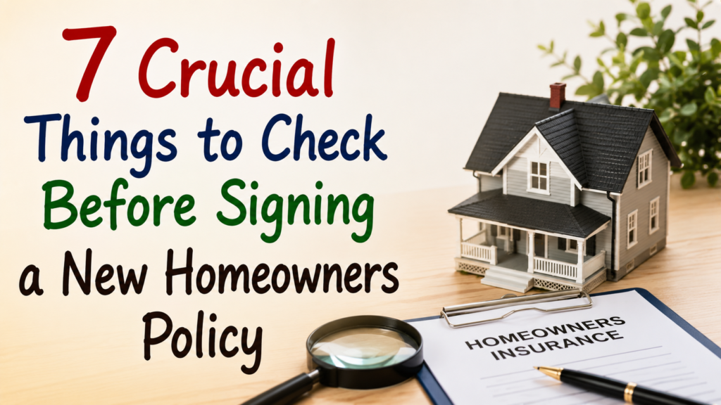 7 Crucial Things to Check Before Signing a New Homeowners Policy